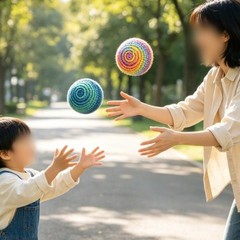 6 Piece Hand Knitted Footbags Set Soft Cotton Material for Indoor Outdoor Play