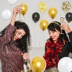 68Pcs Black White Gold Balloons with 12 Inch Black Gold Confetti Balloons for G