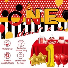 1st Birthday Decorations for Boys – Red Black Yellow Balloon Arch, ONE-derful Ba