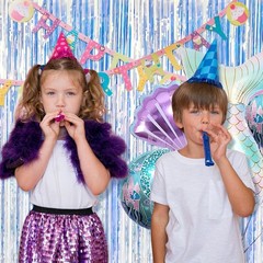 Shimmering 10 Pack Foil Fringe Backdrop – Perfect for Weddings & Celebrations