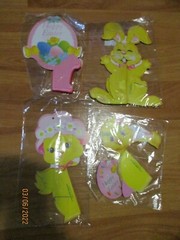 Honeycomb Easter Chick Duck Bunny 5.5″ Vintage 1990/1993 Paper Fantasies 4pc NOS