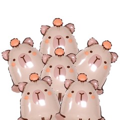 6 Pcs Capybara Balloons,24Inch Capybara Aluminum Foil Balloons for Baby Showe…