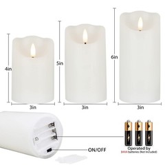 Flameless Candles with Remote, Battery Operated Wax LED Flickering Candles – …