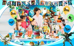 112 Pcs Zelda Party Decorations Tableware Set Napkins Backdrop Plates Banner