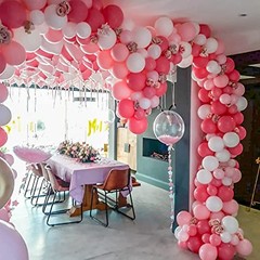 130pcs Hot Pink Balloons Different Sizes 5/10/12/18 inch – 130pcs 09 Hot Pink
