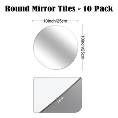 10 Pack Round Mirrors for Centerpieces, 10inch Circle Mirror Centerpieces for Ta