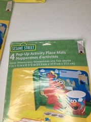Designware Sesame Street Stand-Up Centerpiece Big Bird+ 2x Activity Placemats A9