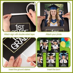 2026 Graduation Decorations– K–12 Photo Display Yard Signs with Stakes, Schoo