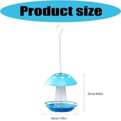 Mushroom Bird Feeder for Balcony Yard and Porch Hanging Use Display