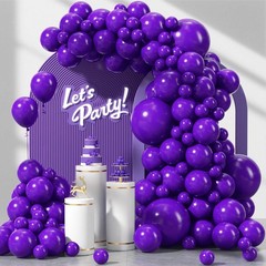 Awenztech 122pcs Dark Purple Balloons, 18 12 10 5 inch Purple Balloons Differ…