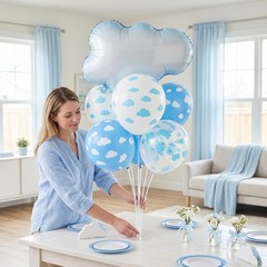Cloud Party Balloons Stand Kit 2 Sets, Balloon Centerpieces for Tables with C…