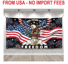 American 250 Years of Freedom Backdrop Banner for 1776-2026, 250th Anniversary F