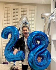 Navy Blue 2 Balloon, Number Balloon 40 Inch, Two Number Birthday Decorations
