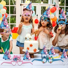 Stitch Party Decoration Stitch Party Supplies Kids Birthday Photo Props Game Set
