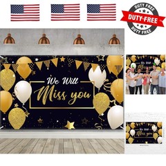We Will Miss You Banner- Extra Large 72 x 44 Inch, Graduation Backdrop for 20…