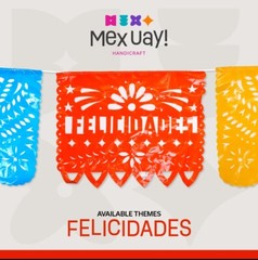 Felicidades Party Banners~ 3 Pack 18ft each Banner-Plastic Papel Picado.