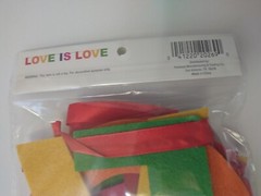 «LOVE IS LOVE» Banner Pride Rainbow LGBTQ 3 Feet Long New Party Decor