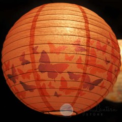 Quasimoon 14″ Premium Print Butterfly Daydreams Paper Lantern, Design by Espe…