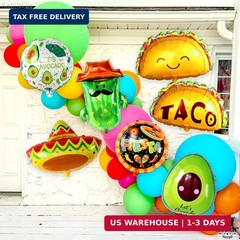 KatchOn, Big Mexican Fiesta Balloons – Pack of 7 | Fiesta Party Decorations | Me