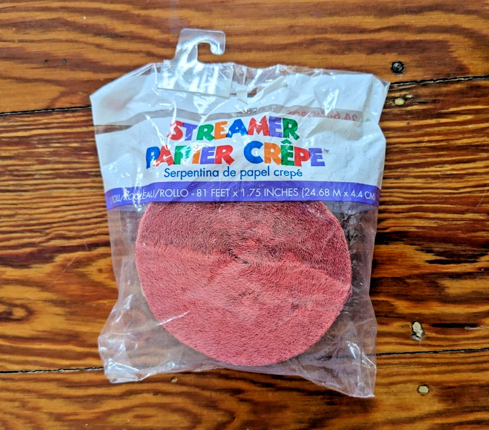 Red Crepe Streamer – 1/pk – 81 ft x 1.75 inches birthday party occasion event