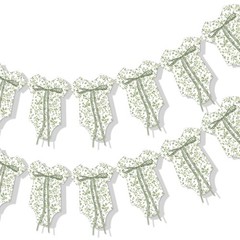 2 Pcs Sage Green Baby Clothes Banner Baby Shower Decorations Sage Green Flora…