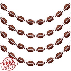 4 Pack Football Party Decorations, 32 PCS Football Cardboard Pre-Assemble Gam…