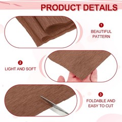 Pack of 2 Crepe Paper Rolls DIY Decor 7.5ft Long 20 Inch Wide Coffee Color