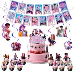 Anime Party Decorations, Cartoon Happy Birthday Decorations, Banner Suit,