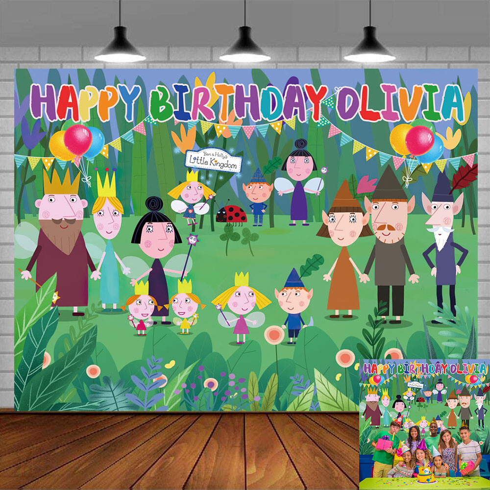 Ben and Holly Personalised Custom Banner Backdrop Party Supplies Birthday Gift