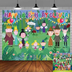 Ben and Holly Personalised Custom Banner Backdrop Party Supplies Birthday Gift