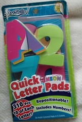 36 Multi-Colored Neon Letter & Number Pads, 8 Loot Bags, Birthday Banner Bundle