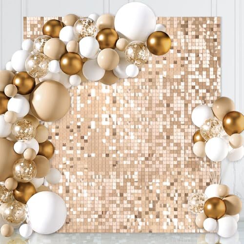 Champagne Shimmer Wall Backdrop Shimmer Panels Sequin