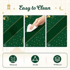 3 Pack Ramadan Table Cloth,Ramadan Decorations for Home,54″ x 108″ Eid Mubarak D