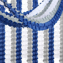 Navy-Blue White-Silver Party-Decorations Streamers Garland – 12Pcs Royal Graduat