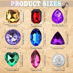Deluxe 80-Piece Pirate Jewels Set – Vibrant Colors for Treasure Hunts & Decor