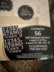 Birthday Party Decorations Black Gold Silver Add Any Age Hanging Swirls Sparkly
