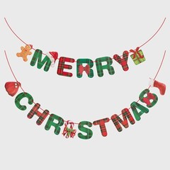 Merry Christmas Party Decorations Banner Dangling Santa Gingerbread More