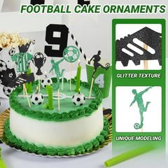 23 Pcs Soccer Cake Topper Decorations, Soccer Player figure and Football Cake…