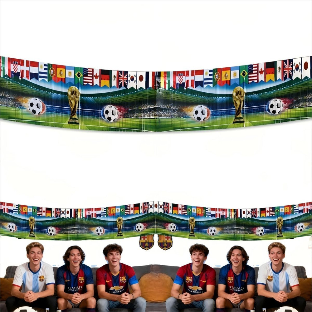 2026 World Cup Tinsel Curtain Banner 10612In Flag Fringe Streamer Cheer Props In