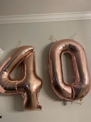 40th Birthday Decorations Woman, Number 40 Balloons Baloons Party Decoration,…