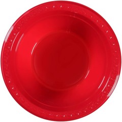Everyday Disposable Plastic Bowls Red 20 Ounce 25 Count 3 Pack