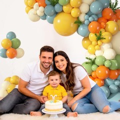 Here Comes the Son Balloon Arch Garland Kit, 152Pcs Retro Boho Dusty Blue Bur…