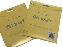 2X Baby Shower Banner By Table Fun Oh Baby 6.5 FT Banner Pastel Green Brand New