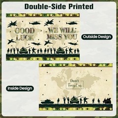 Jumbo Camouflage Retirement Greeting Card Army Military We Will Miss You
