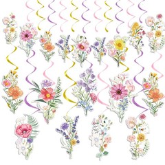 Wildflower Birthday Party Decorations – 48PCS Flower Party Decorations Floral…