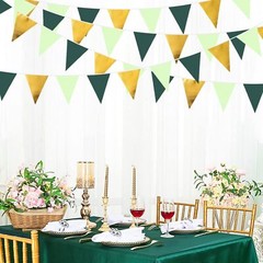 32Ft Dark Green and Gold Decorations Olive