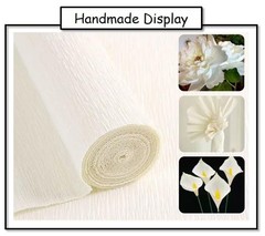 Crepe Paper Roll, 17 Inch Wide, 8.2ft Length, Festival Decor, White