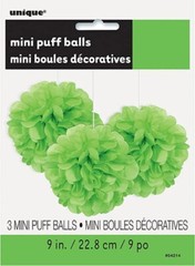 Party decoration bulk- Hanging Puff Balls and Fans 16 piece bundle – NEW