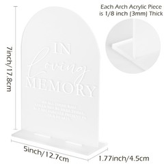 Frosted Acrylic Memory Sign- 5″x7″ Acrylic In Loving Memory Sign Wedding Sign…