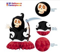 Halloween Honeycomb Centerpiece Party Decoration, 8 Pieces Halloween Bat Pumpkin